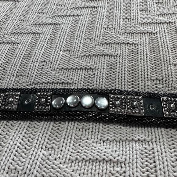 Vintage silver mesh embellished belt size 34 main image 6